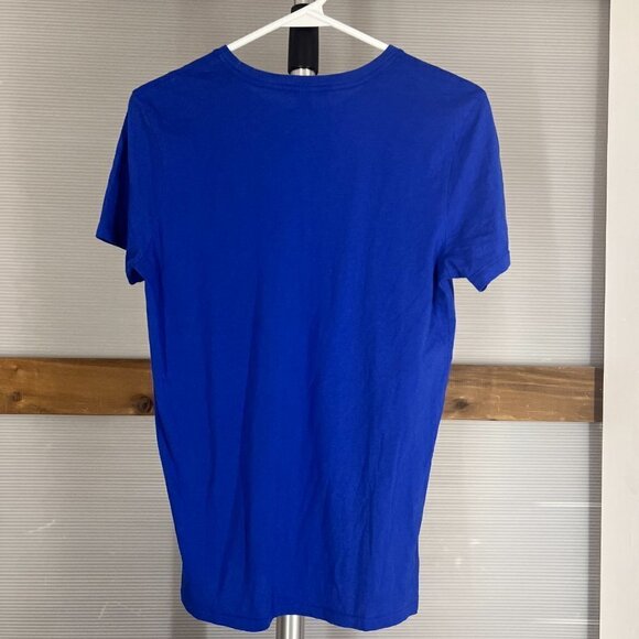 Ralph Lauren Blue Label Blue TShirt Pink Logo Sz M/L - Picture 3 of 6